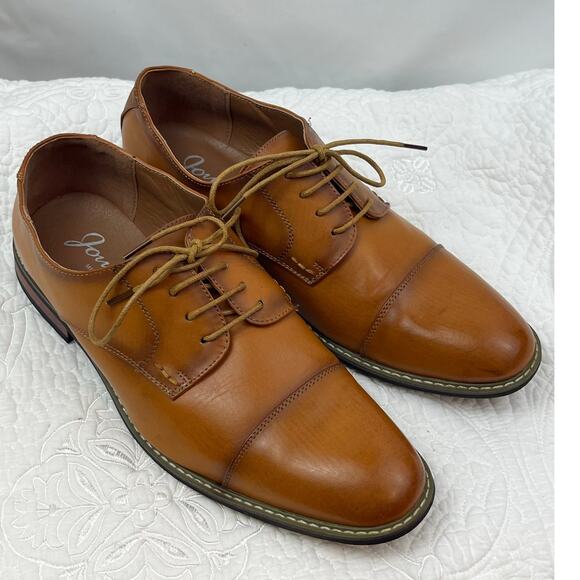 Jonsen Milan Men's Size 12 Brown Leather Lace-Up Dress Shoes – Formal AMY9003 - Picture 1 of 10